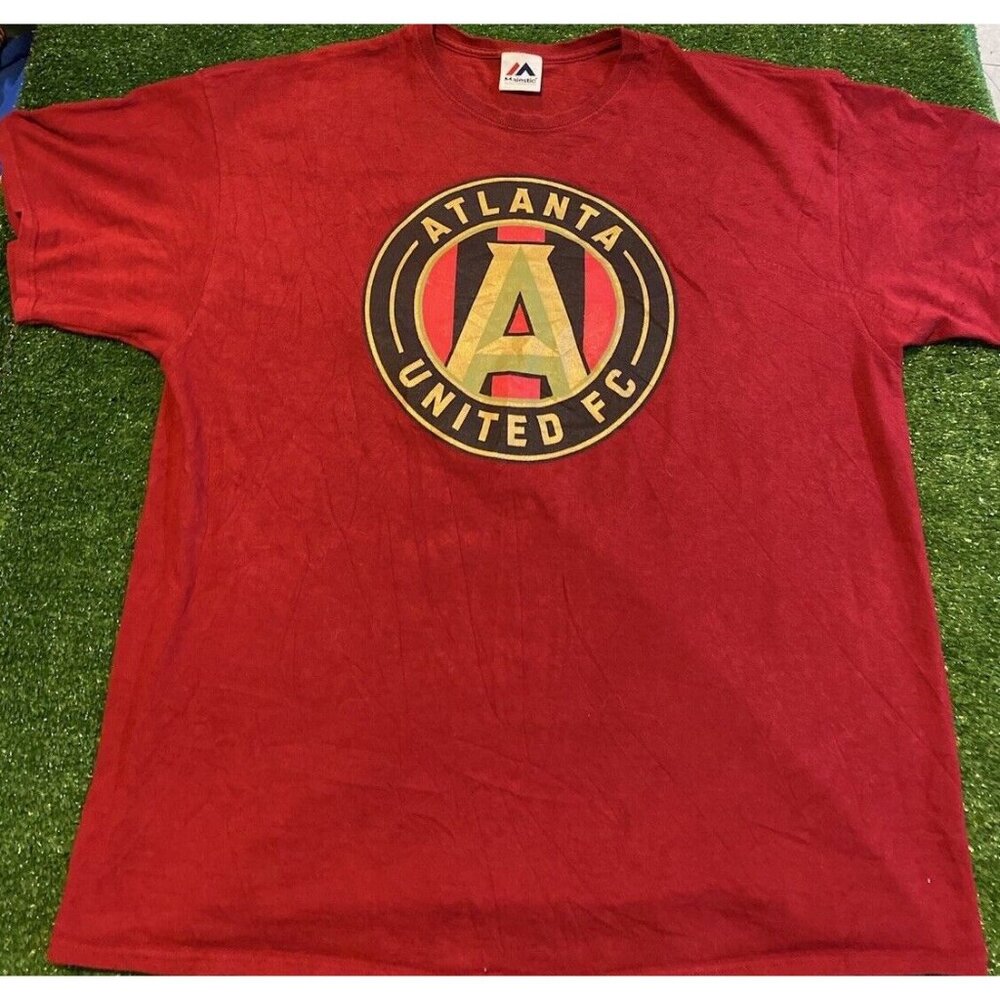 Atlanta United FC shirt mens extra large red short sleeve Majestic MLS RK - Picture 4 of 10